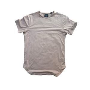 Cuts Clothing Mens Shirt Short Sleeve Elongated Tshirt Crew Neck‎ Pink Small